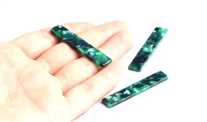 

Acrylic Earring Charms -Tortoise Shell Earrings -Bar Shaped Pendant - Jewelry accessories - 6pcs/lot - 51x10m x2.53mm - AC1091