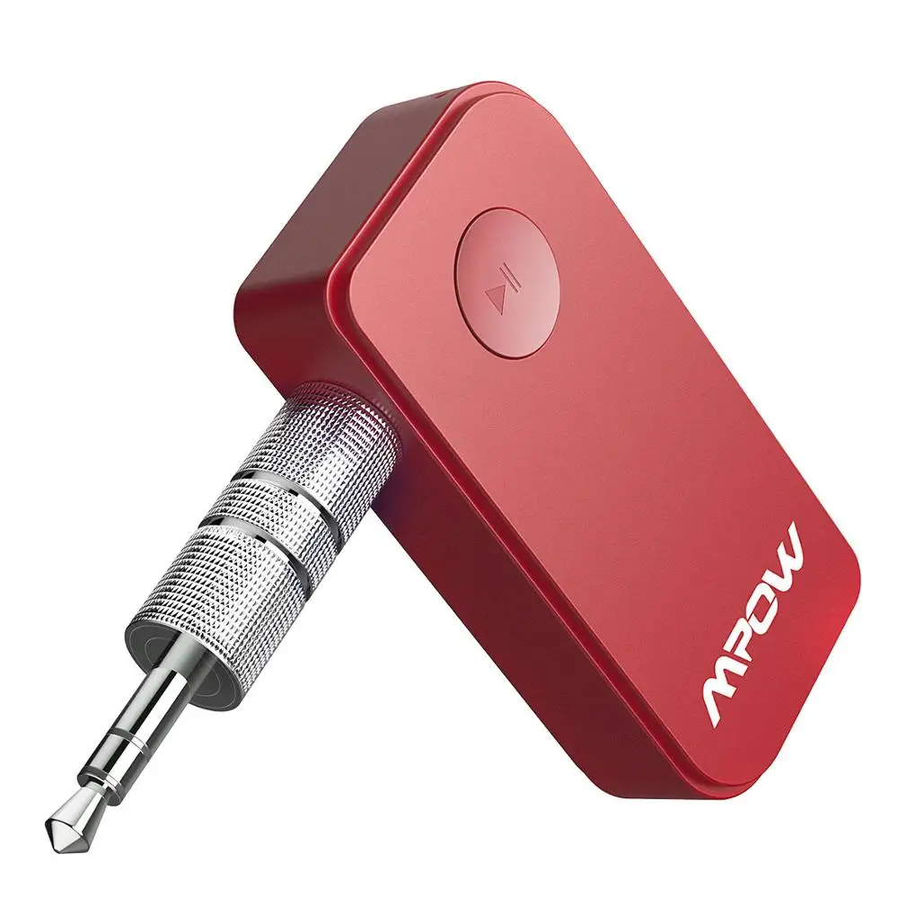 Red Mpow BH044 3nd Genetarion беспроводной Bluetooth 4,1 приемник громкой связи 3,5 мм аудио приемник потокового воспроизведения музыки адаптер для автомобиля дома - Цвет: Red