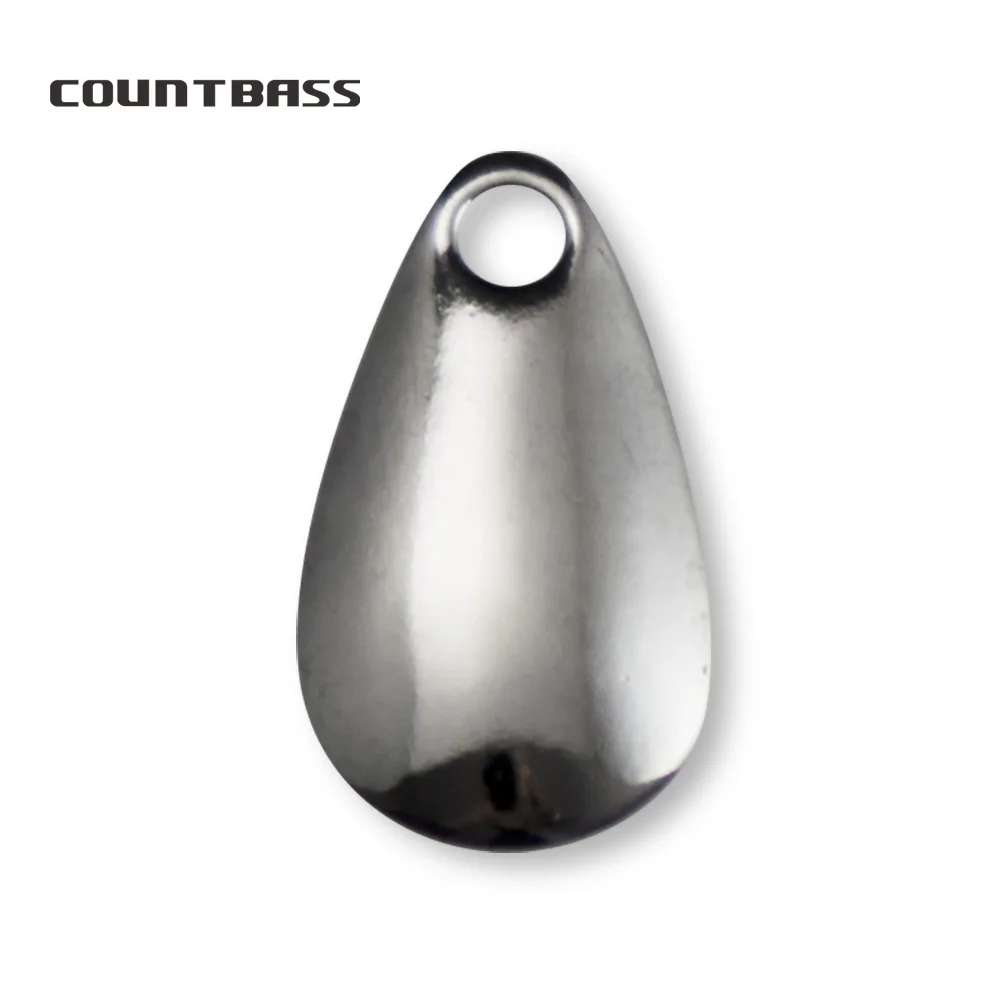 COUNTBASS 100 шт. Размеры 0 13.8x 8 мм Индиана Сталь гладкая Spinner Лезвия Никель отделка