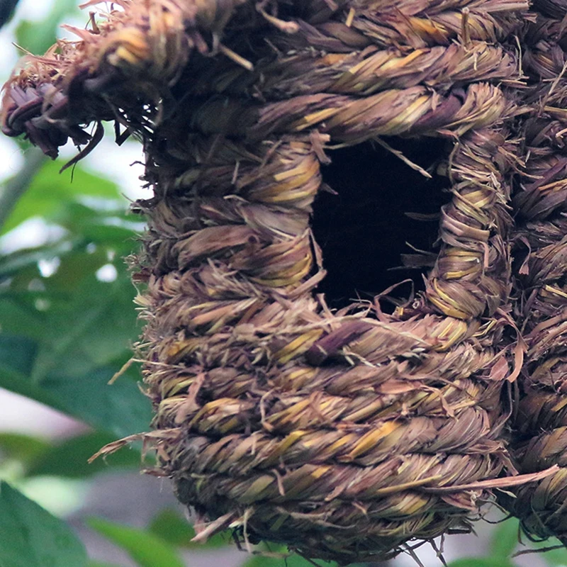 Домик для птиц влагостойкое соломенное гнездо для попугая Vogel Speelgoed прочное украшение для клетки для рождения питомца Товары для отдыха для птиц