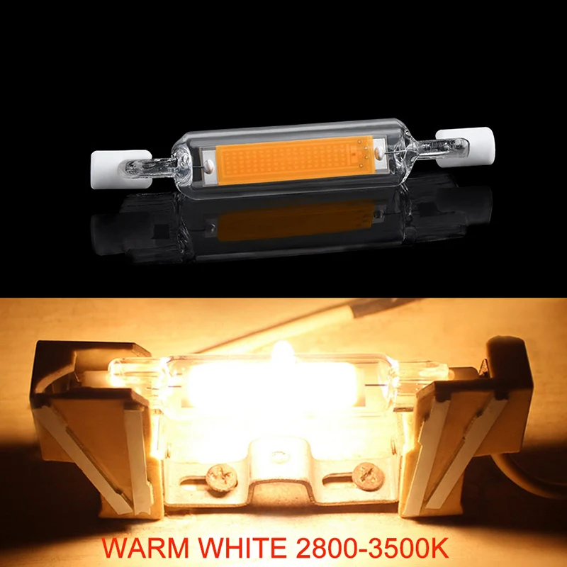 Warm White Лампада R7s светодиодный 118 мм 78 мм COB светодиодный лампы трава трубка AC 220 V-240 V светильник лампы для замены галогеновой Точечный светильник энергосберегающие R7s светодиодный - Испускаемый цвет: Warm White