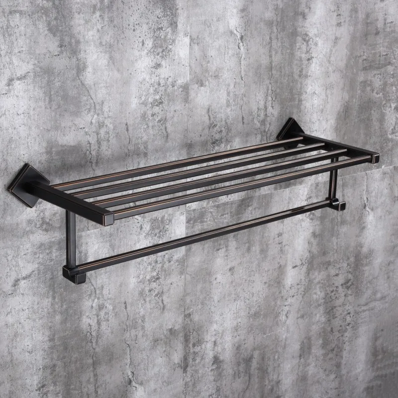 Shelf Полки для ванной, настенная полка для душа в ванной комнате, твердая латунь, современный стиль, держатель для полотенец, аксессуары для ванной, наборы декора S601012 - Цвет: Shelf