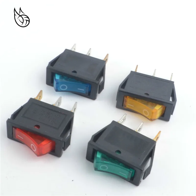 KCD3 красный/зеленый/желтый/синий светильник 3 контактный кулисный переключатель