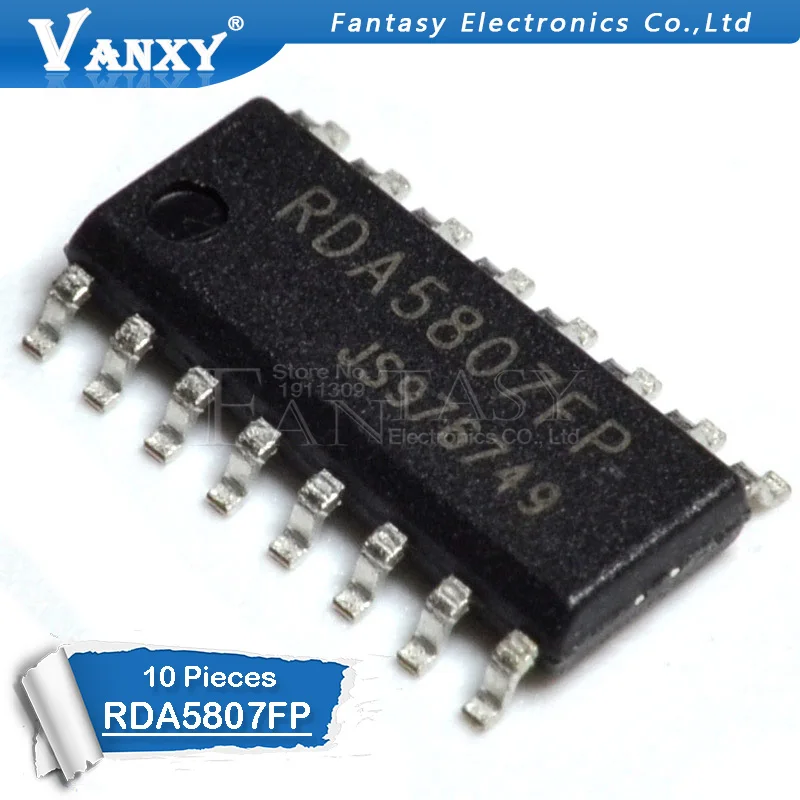 10 шт. RDA5807FP SOP-16 RDA5807 SOP 5807FP SOP16 SMD | Электронные компоненты и принадлежности