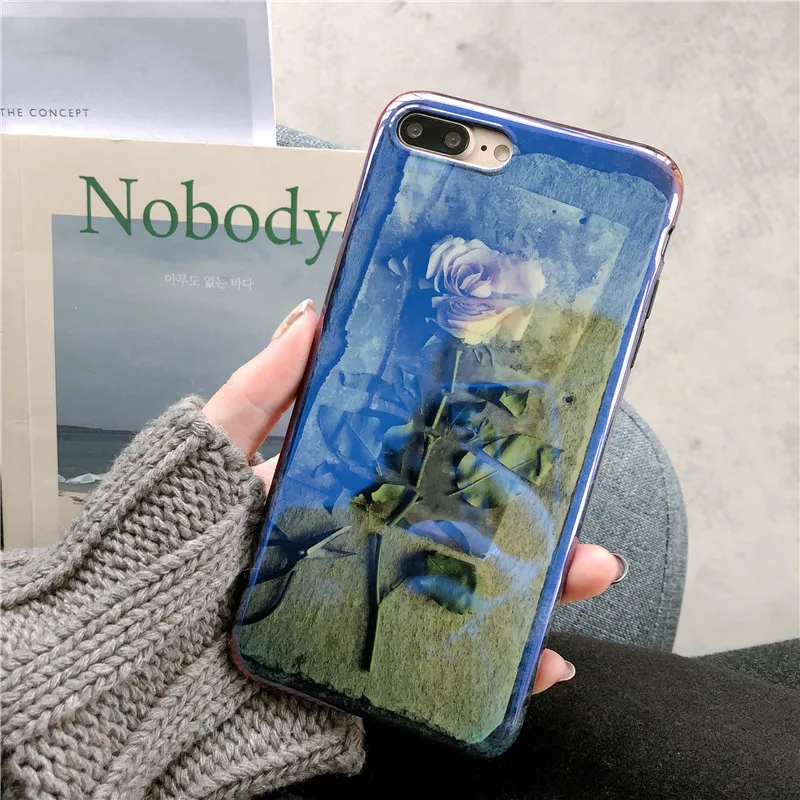 Blu-ray 3D серый чехол для iphone X 10 6 6s 7 8 puls Чехлы IMD Мягкий силиконовый | Мобильные