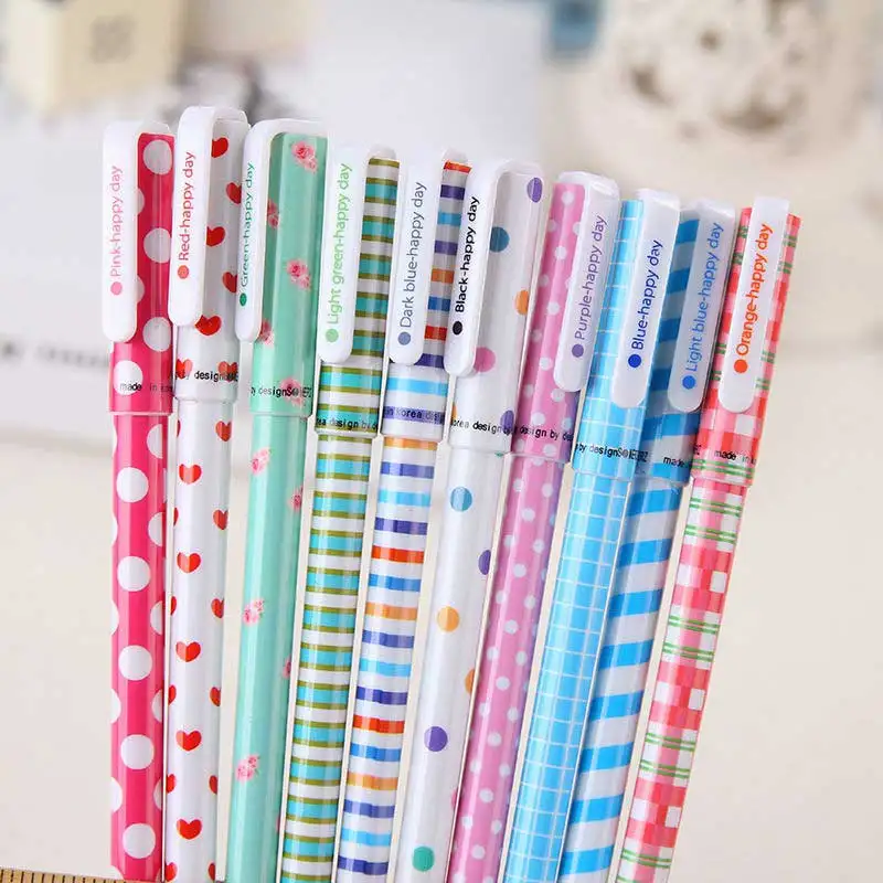 10 Pcs/Color Gel Pen Unicorn Flamingo Animal Starry Sky Flower Kawaii Pens Cute Korean Stationery Painting School Supplies