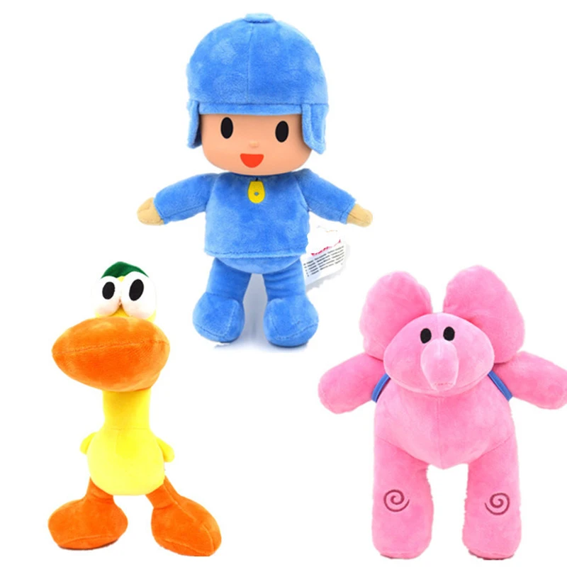 3 шт./лот Pocoyo друзей bandai плюшевые игрушки куклы покойо, Элли, Пато плюшевые мягкие игрушки Brinquedos Для детей детские подарки на день рождения