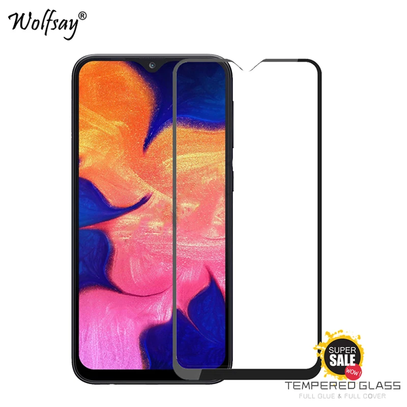 2 шт полный клей покрытие стекло для Samsung Galaxy A10 защита экрана закаленное пленка