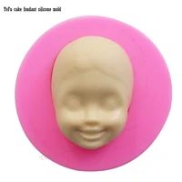 3d baby face cooking tools silicone mold cake chocolate candy jelly baking mold fondant cake decorating tools f0885