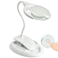 handheld magnifier 3x 8x illuminated desk table led lamp magnifying glass rechargeable magnifier with light for crafts hobbies