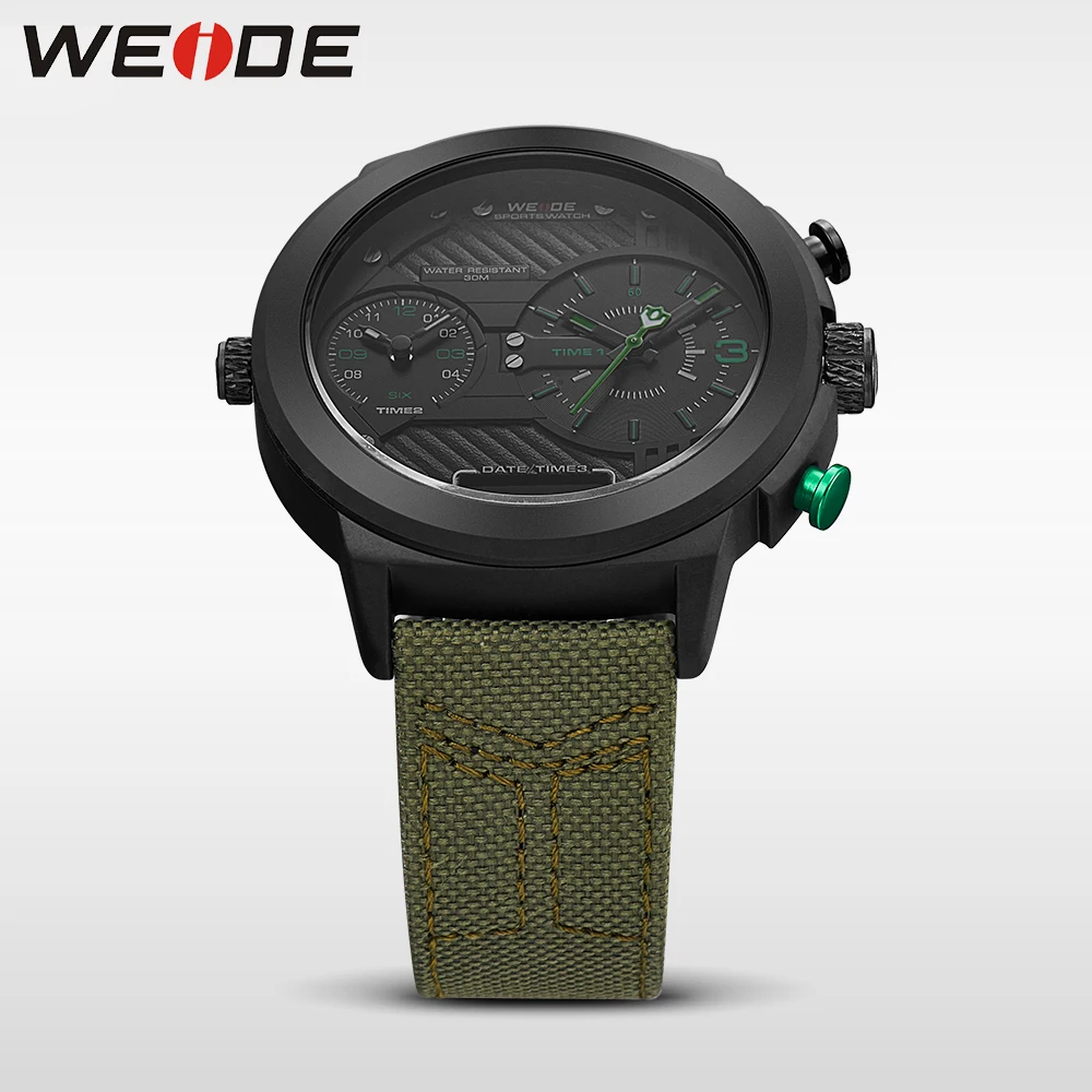 WEIDE Новые оригинальные нейлоновые мужские спортивные часы Отображение даты три