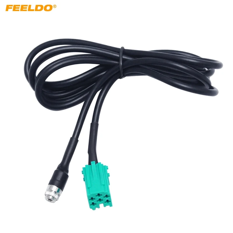 FEELDO 5 шт. Новый 150 см Aux кабель адаптер мини ISO 3 мм разъем для Renault OEM радио CD плеер #