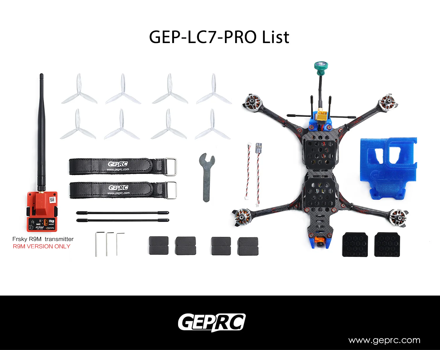 BNF Frsky R9mm -R9M Дрон FPV с большим радиусом действия GEPRC, крокодил 7 Pro, рама 315 мм, 2306 кв, двигатель DALProp T7056C, реквизит, Runcam, Micro Swift FPV камера - Цвет: BNF Frsky R9mm -R9M