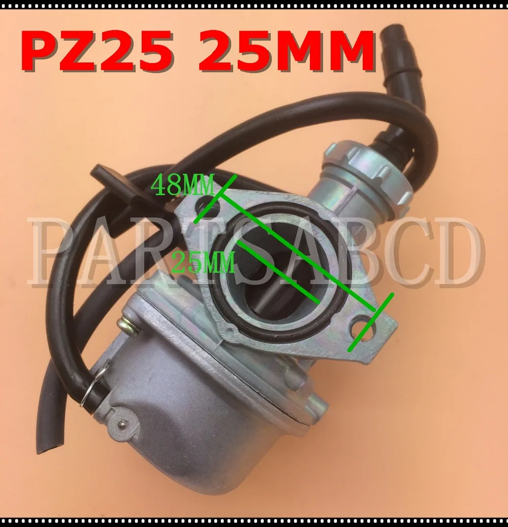 Карбюратор PZ25 25 25 мм, ручной дроссель для квадроцикла 110CC 125CC