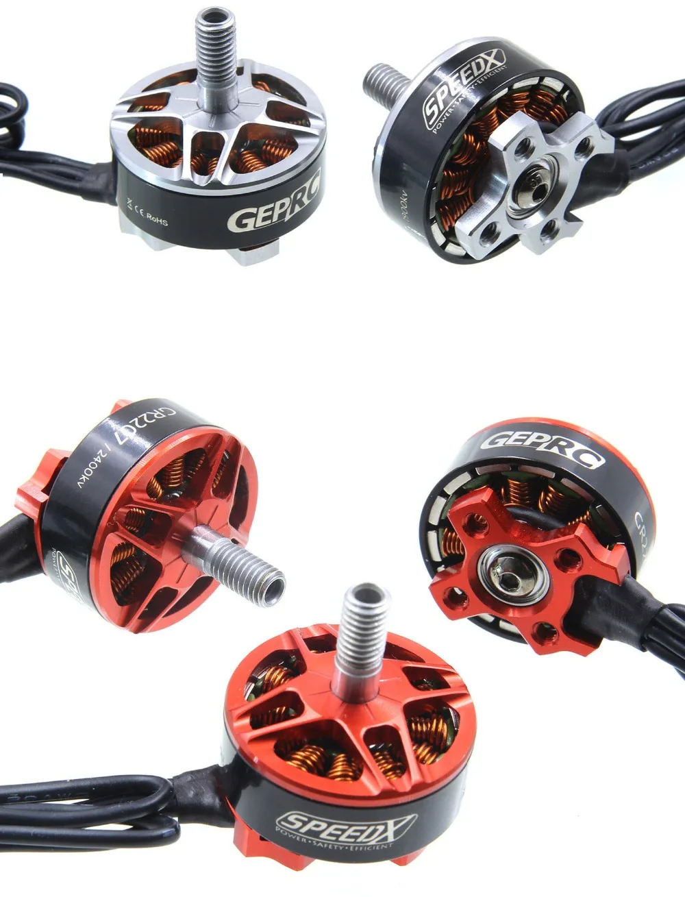 4 шт. GEPRC SpeedX 1900KV& 2400KV& 2700KV GR2207 FPV racer бесщеточный двигатель для мультироторного мини квадрокоптера