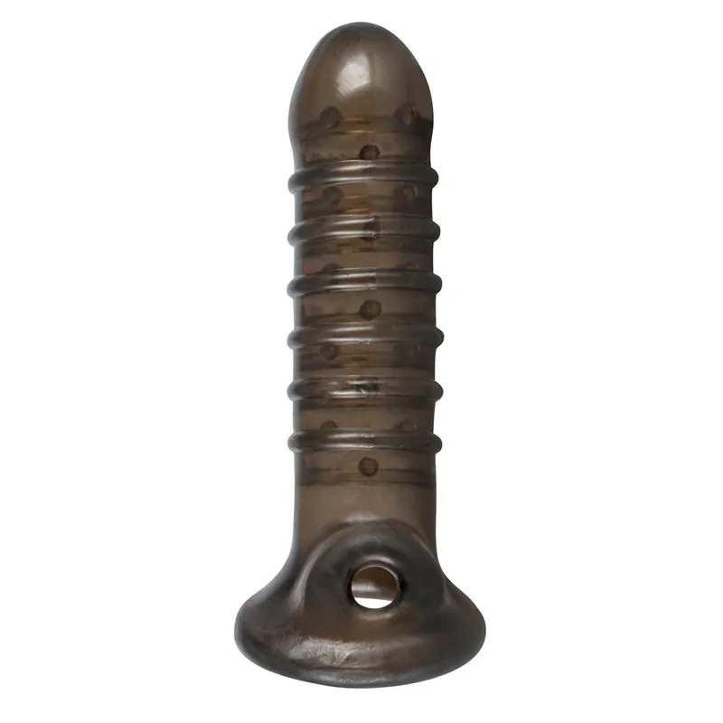 Черный силиконовый пенис рукав удлинитель многоразовые Презервативы Петух мяч