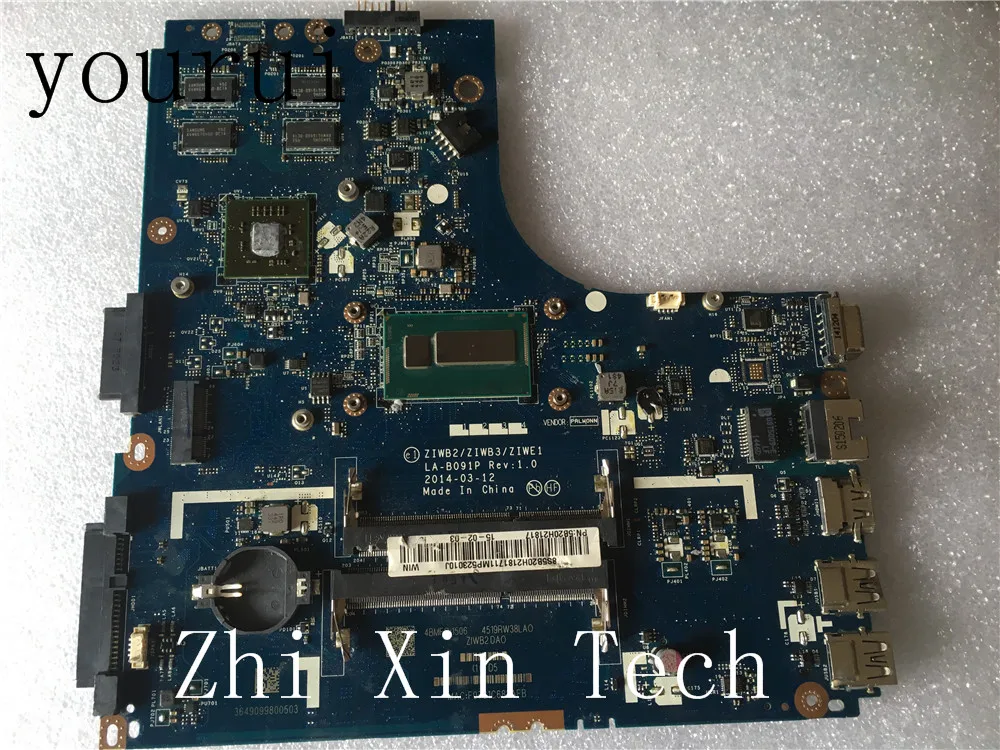 Yourui для Lenovo ideapad B50-80 B50-70 материнская плата портативного компьютера с SR18A i5-4258u