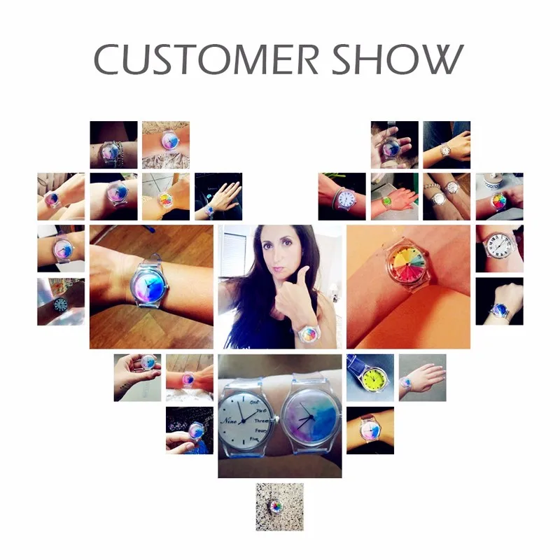 Прозрачные силиконовые часы женские спортивные повседневные кварцевые наручные