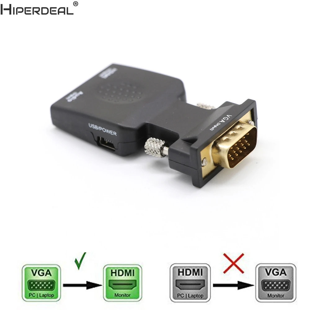 HIPERDEAL 1080P VGA мужчин и женщин HDMI конвертер адаптер аудио порт Удлинительный кабель VGA Oct30 HW
