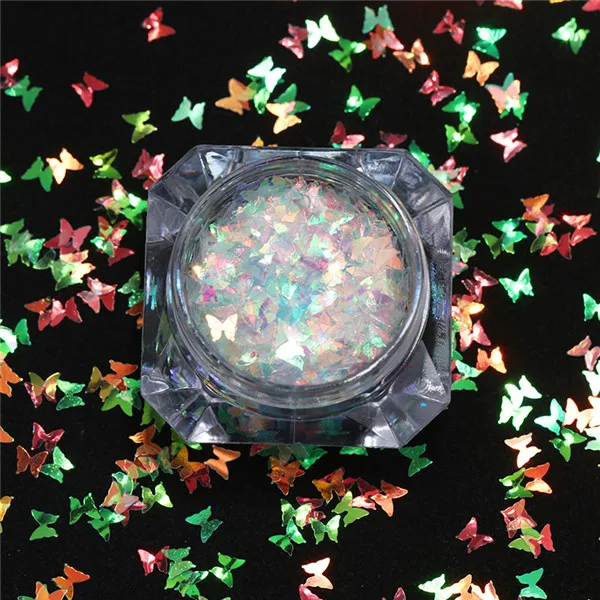 Butterfly 3D шестигранные весы для ногтей с блестками многоцветные блестки с пайетками маникюрные блестки Nailart украшения для ногтей УФ-Гель-лак - Цвет: Butterfly