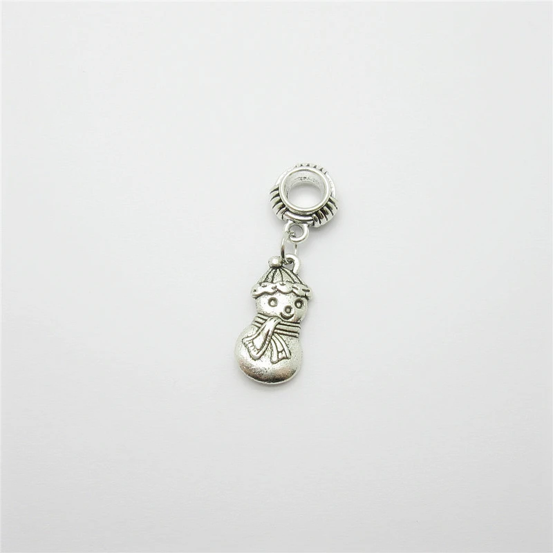 Классический 12 шт снеговиков амулеты большая дыра незакреплённые бусины