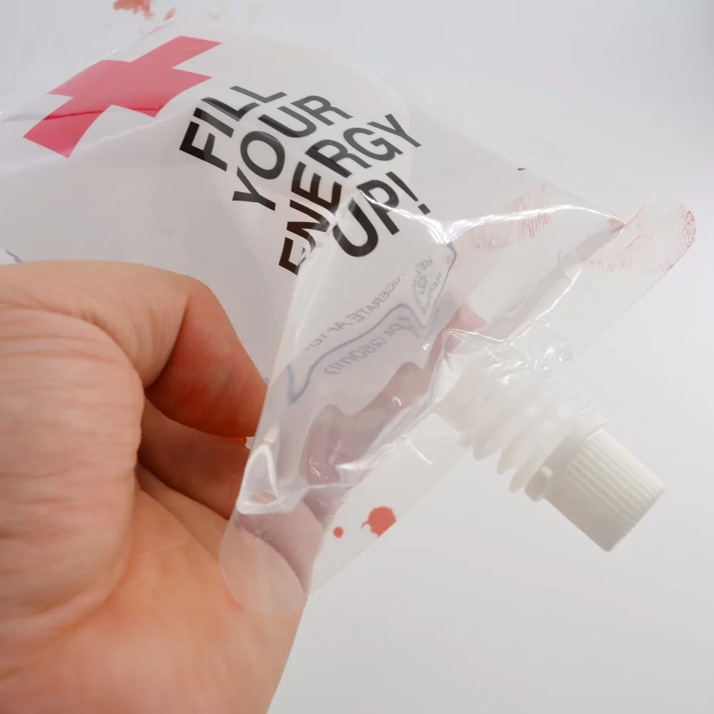 100 шт. пустой крови вампира носик мешок соковыжималки для питья через соломинку