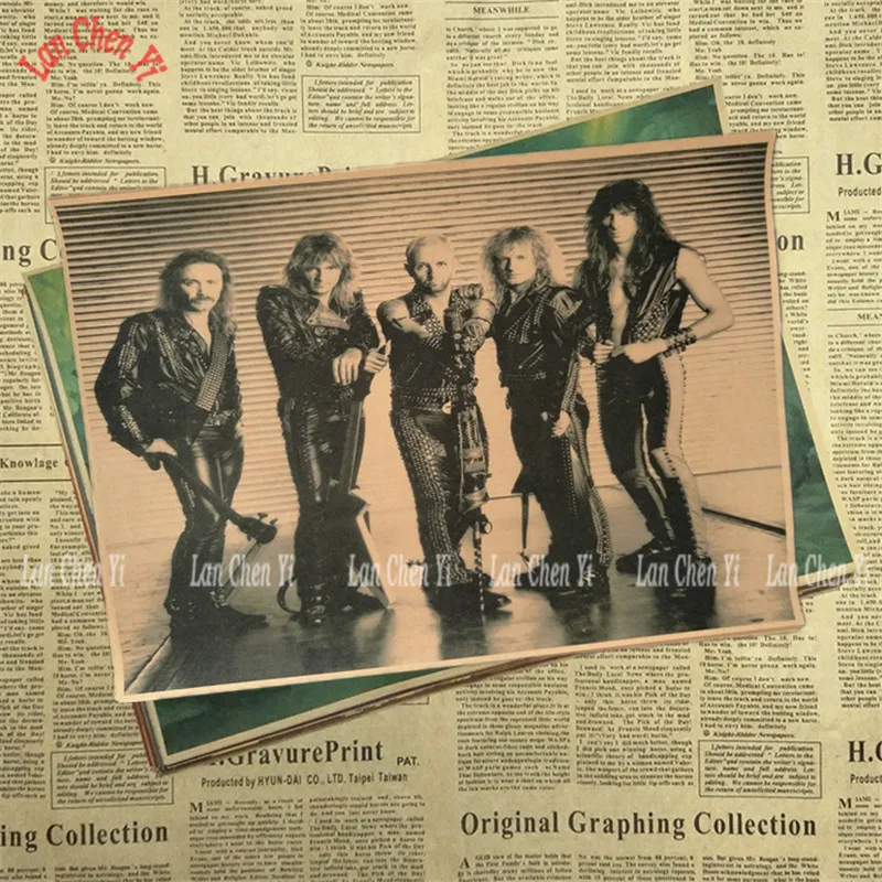 Judas Priest группа классический ностальгические матовые плакат на крафт-бумаге офис подарок столовая домашний Декор стикер дизайн