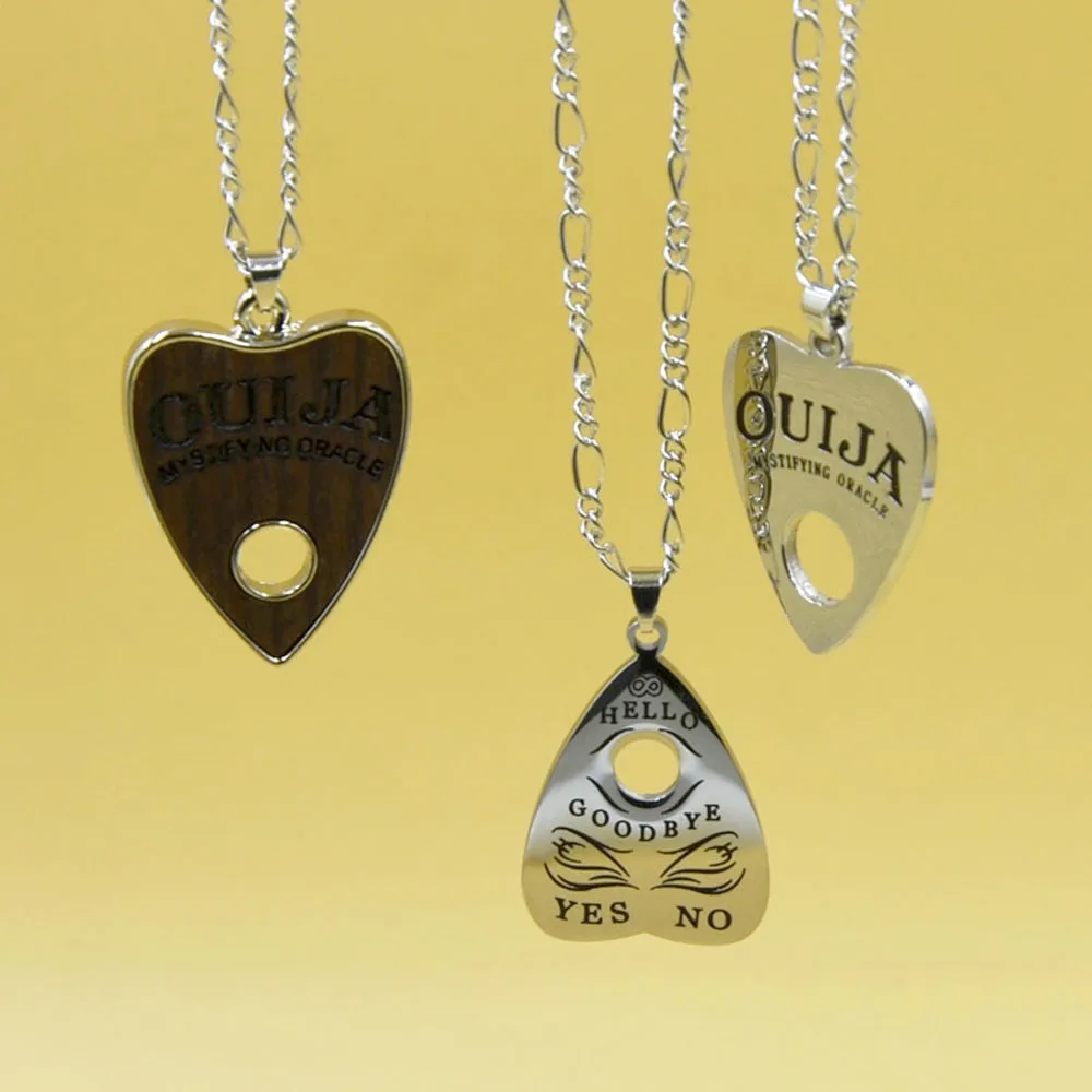 10 шт. нержавеющая сталь кулон Ouija доска ожерелье с плакеткой 24 дюймов медь цепи Ouija Подвеска-медальон Высокое качество ювелирные изделия