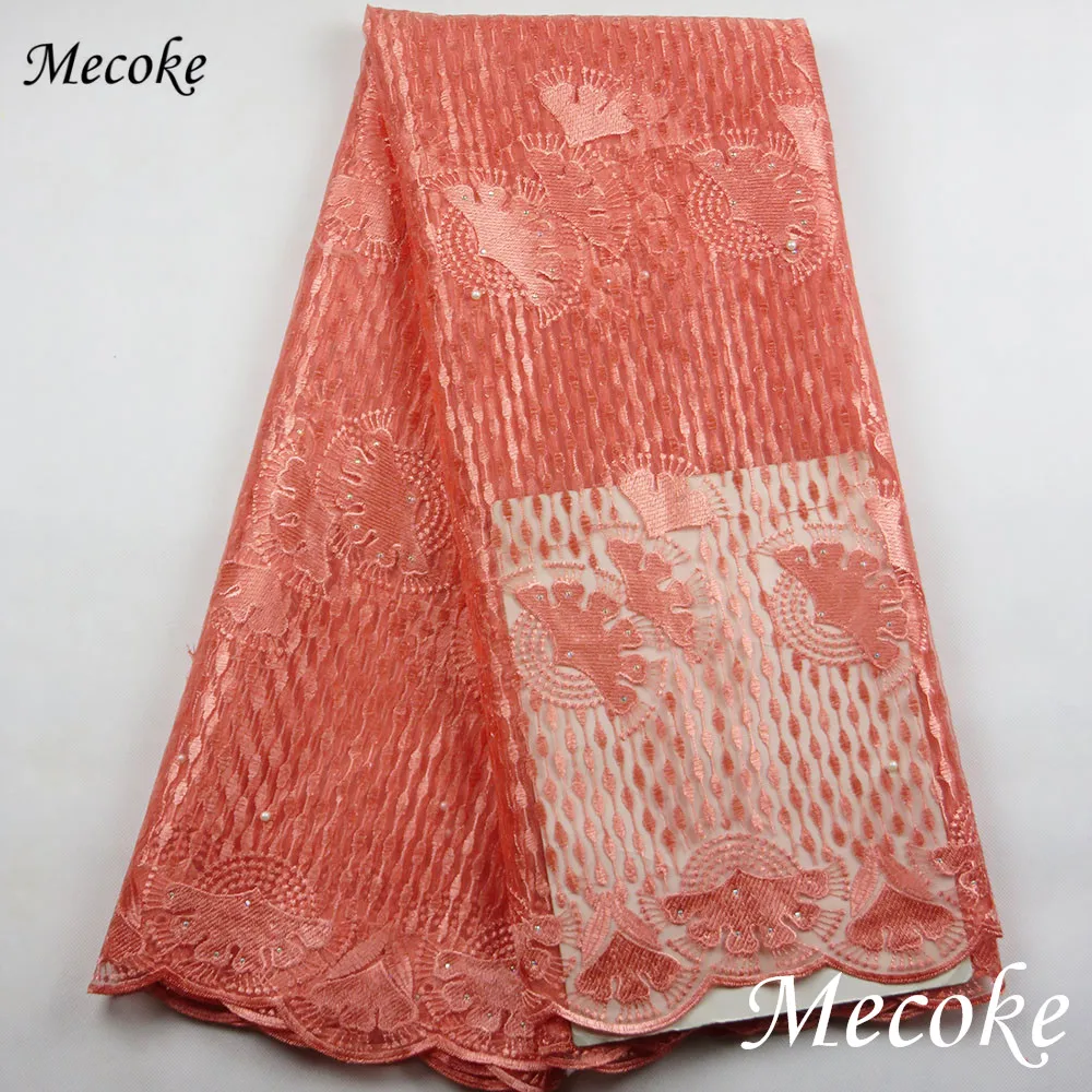 2017 новая распродажа кружевная ткань в африканском стиле высокое качество темно