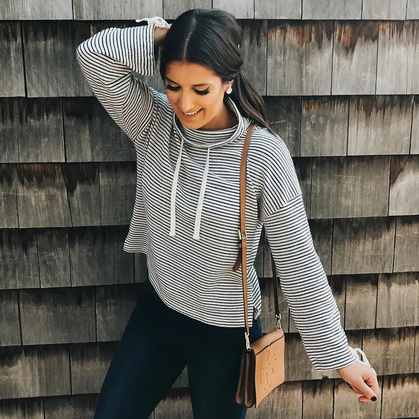 Осень/Весна Новый! Стенд воротник Тап и рубашка с длинным рукавом Для женщин