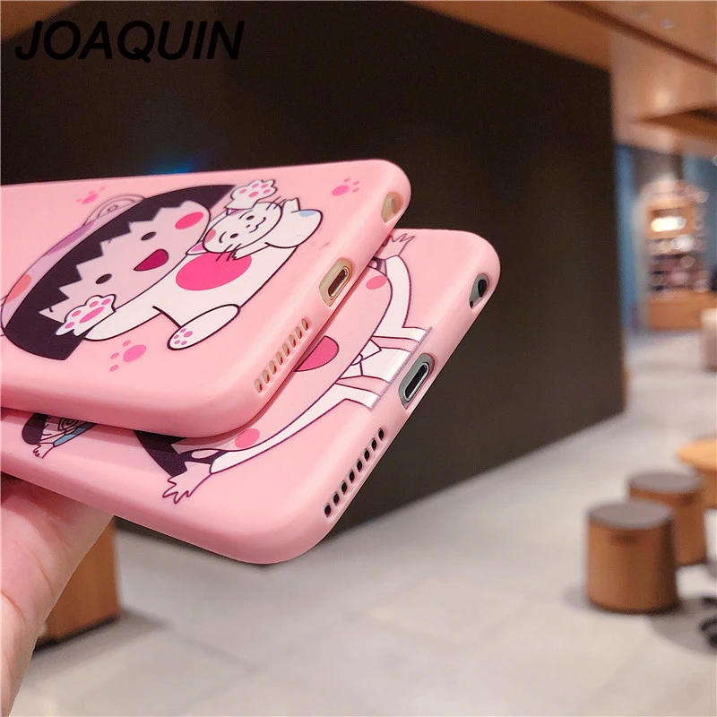 Чехол с рисунком для iphone 6 6s 7 8 Plus X Xs чехол MAX XR мягкий Sakura Momoko Chibi Maruko Chan из мягкого