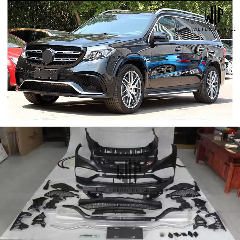 Комплект кузова автомобиля X166 GLS500 GLS400 неокрашенный Передний Задний бампер PP для