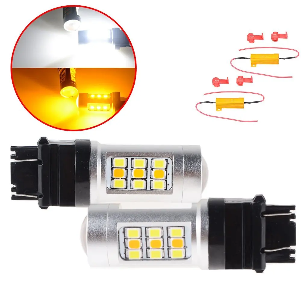 2X 33 Вт белый/янтарный 3156 3157 переключаемый чип Samsung SMD Светодиодная лампа указателя