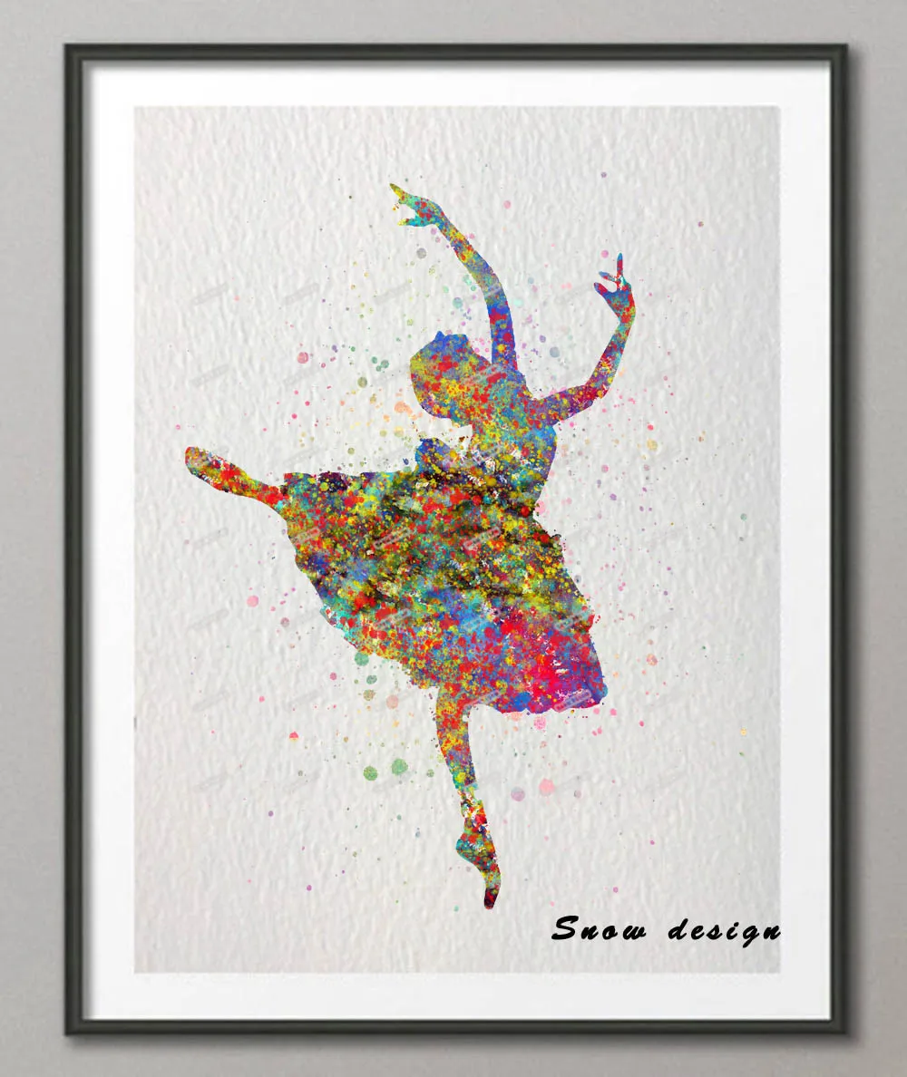Рисунок на холсте балерины Rikivity настенный художественный современный плакат