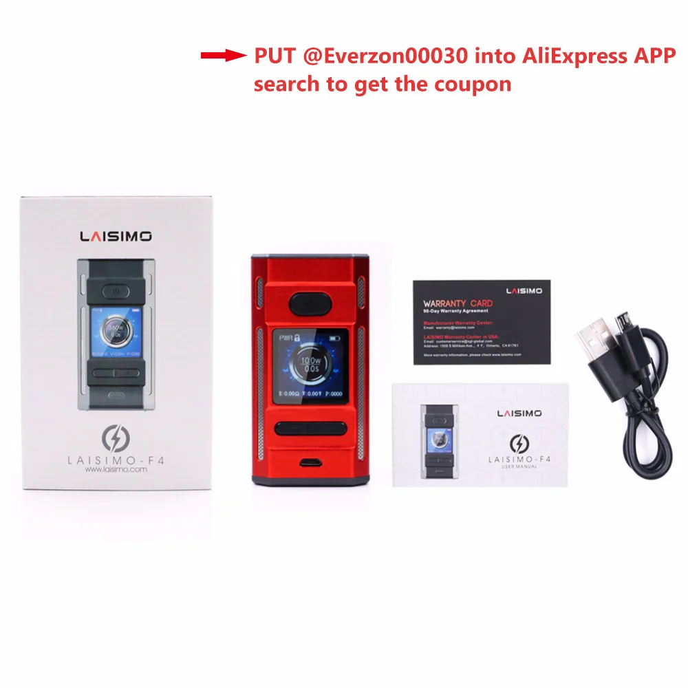 Распродажа Laisimo F4 360 Вт TC бокс мод Vape комплект с Wotofo Unity RTA питание от 2/4 батарей 510