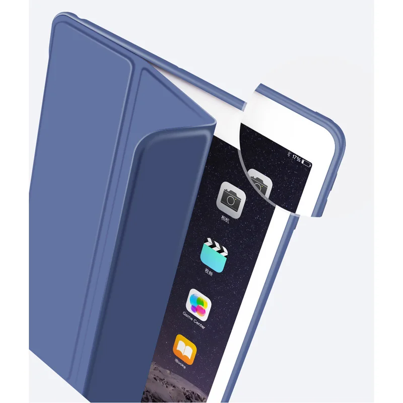 Для Ipad Air 2 случае падения сопротивления силиконовые Smart Cover магнитом проснуться