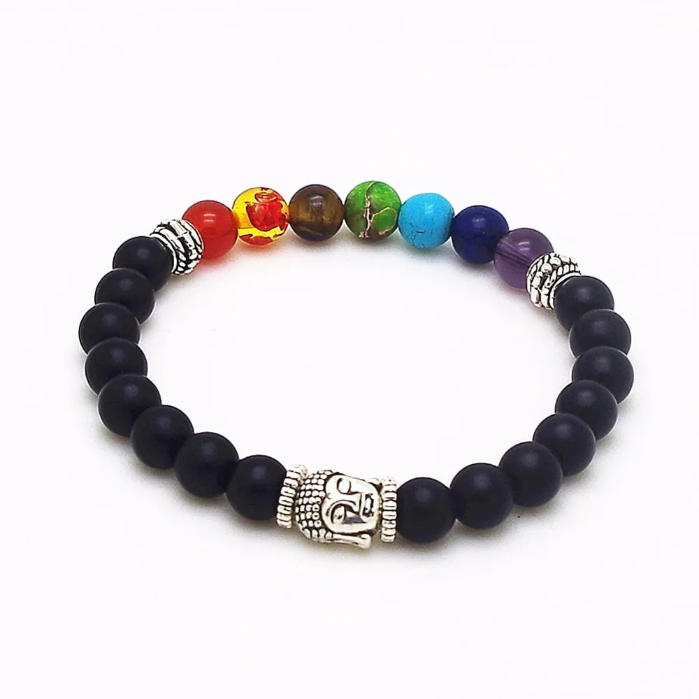 7 Чакра исцеляющий браслет вулканическая лава мала для медитации Мужчины Женщины