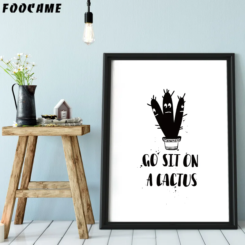 Фон с изображением растений кактуса черно белые постеры и принты художественная