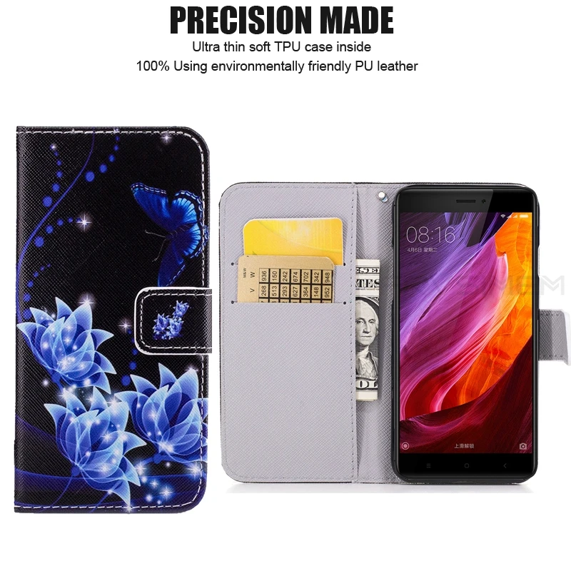 Frvsimem чехол для XiaoMi MiA1 Mi A1 RedMi 4A 4X 5A Pro Prime Note 4 кошелек из искусственной кожи + ТПУ