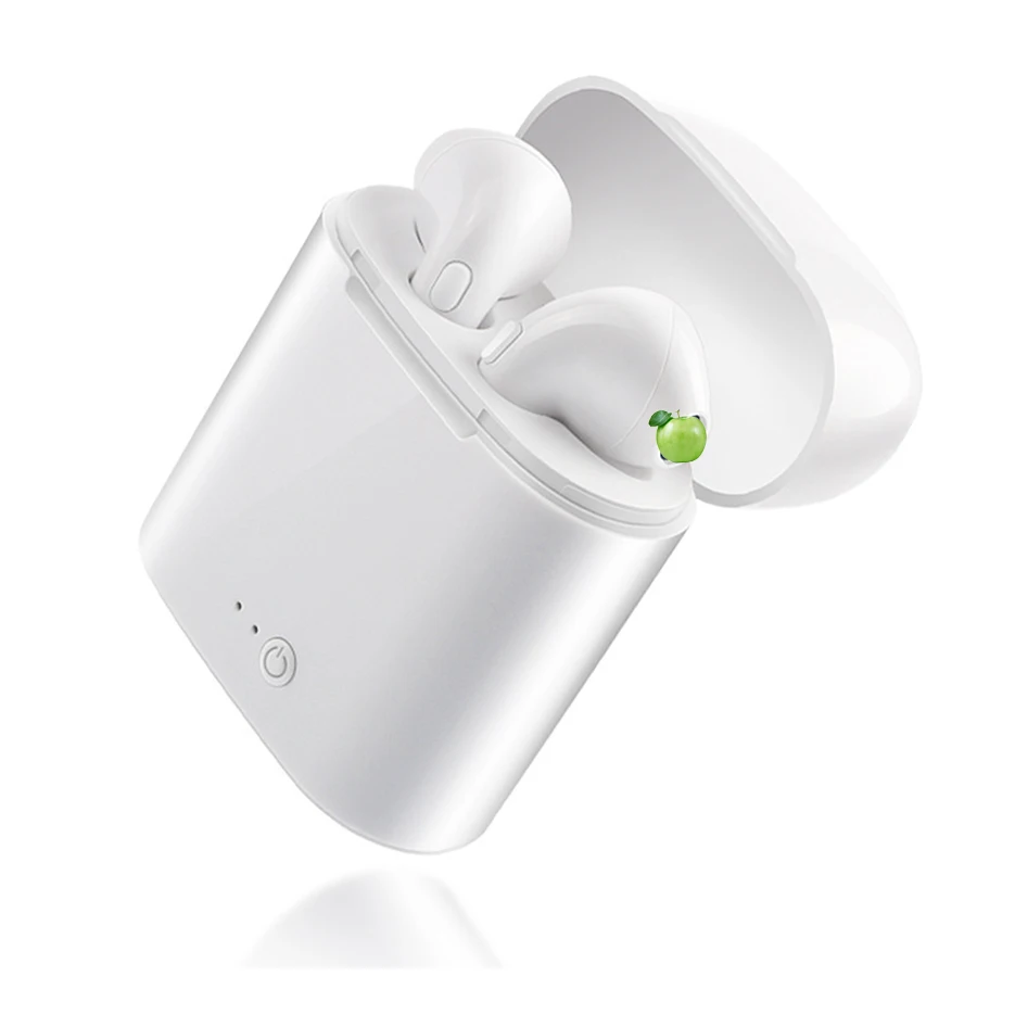 Bluetooth headset i7s TWS V4.2 wireless binaural stereo music with charging box white automatic | Электроника