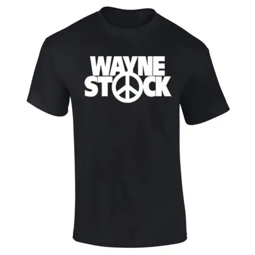 Мужская футболка с надписью Wayne логотипом Waynes World Peace Festival новинка Забавные топы