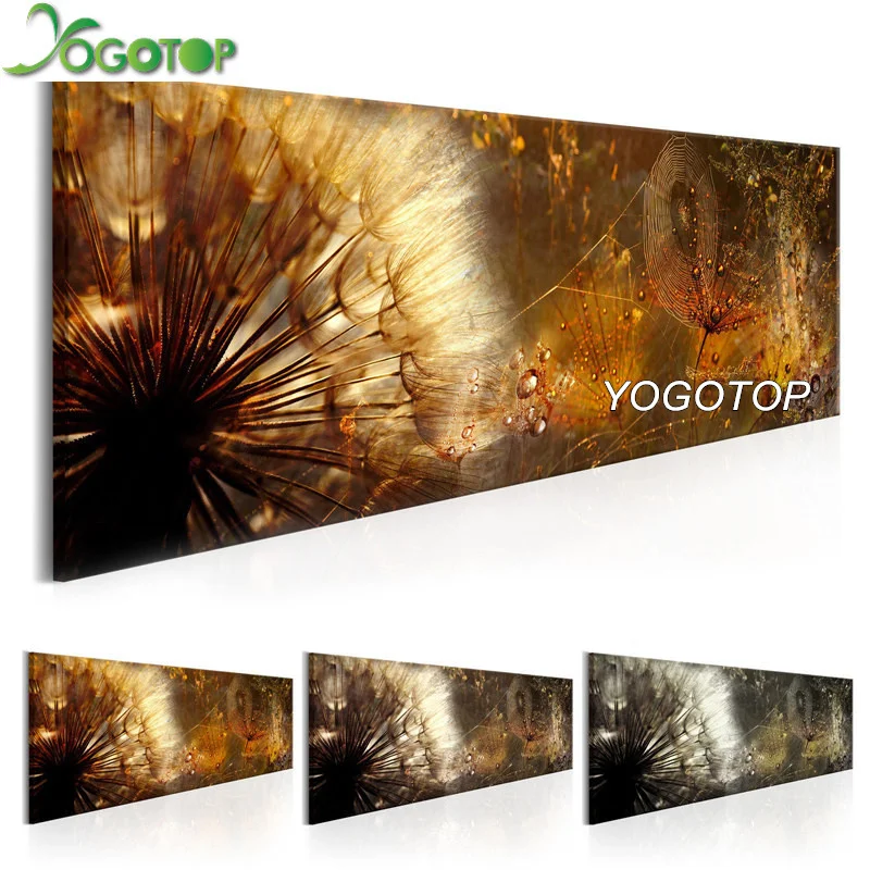 Картина YOGOTOP из страз алмазная вышивка 5D сделай сам с изображением одуванчиков и