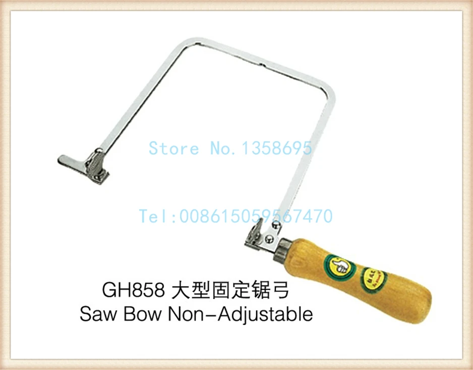 

Free Shipping! Fixed Saw Bow ,Natural bow with White wooden handle