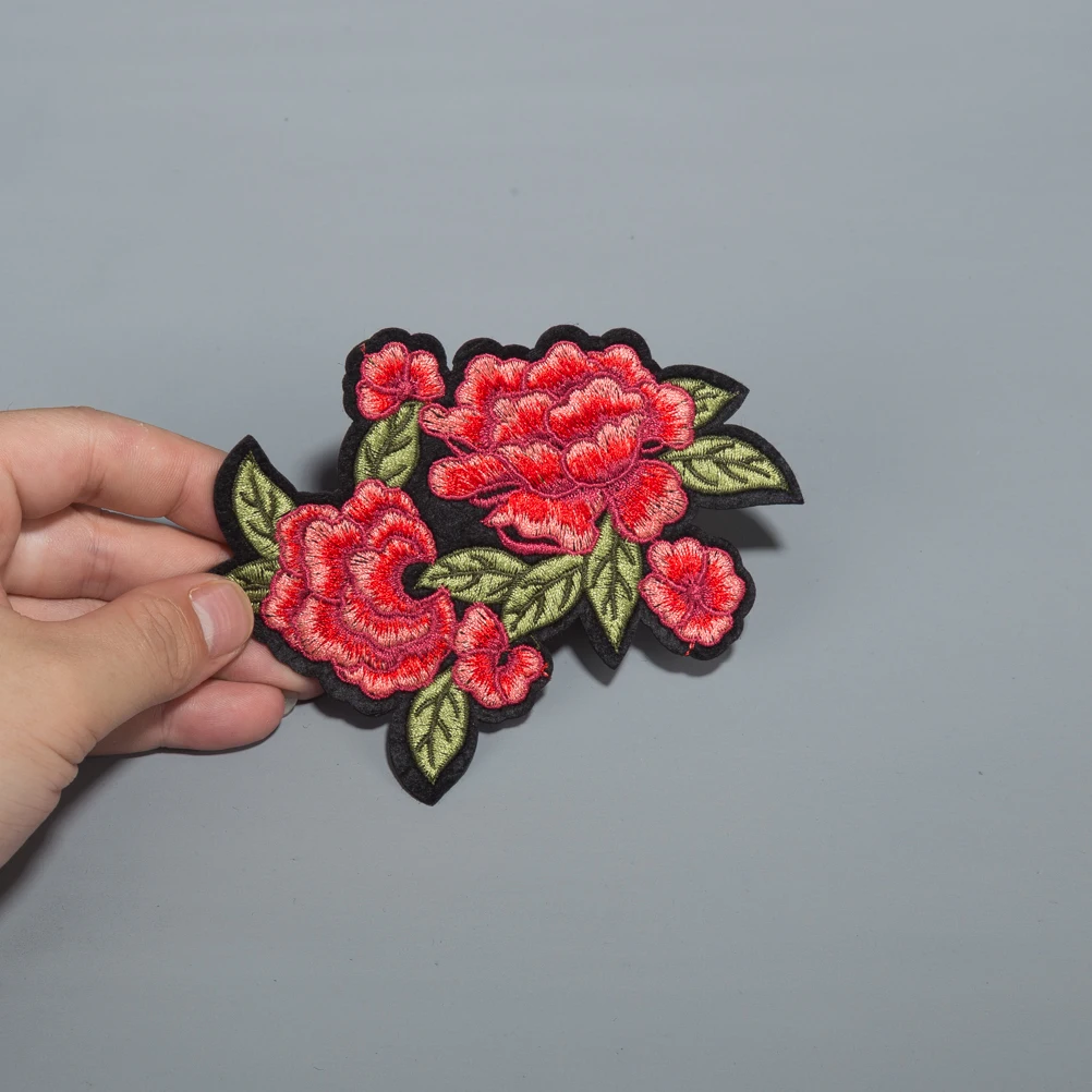 Cool Rose Iron on Patches - Surpdeco Stickers Embroidery Patch Heat Transfer DIY Applique Accessories for Clothes Bags | Дом и сад