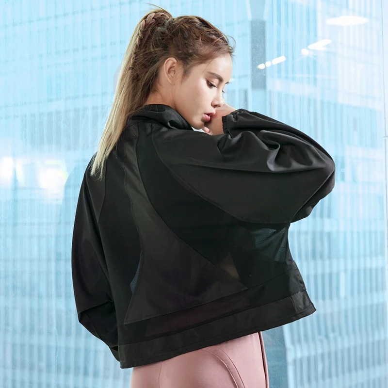 Женская спортивная куртка на молнии JINXIUSHIRT с капюшоном градиентным цветом для