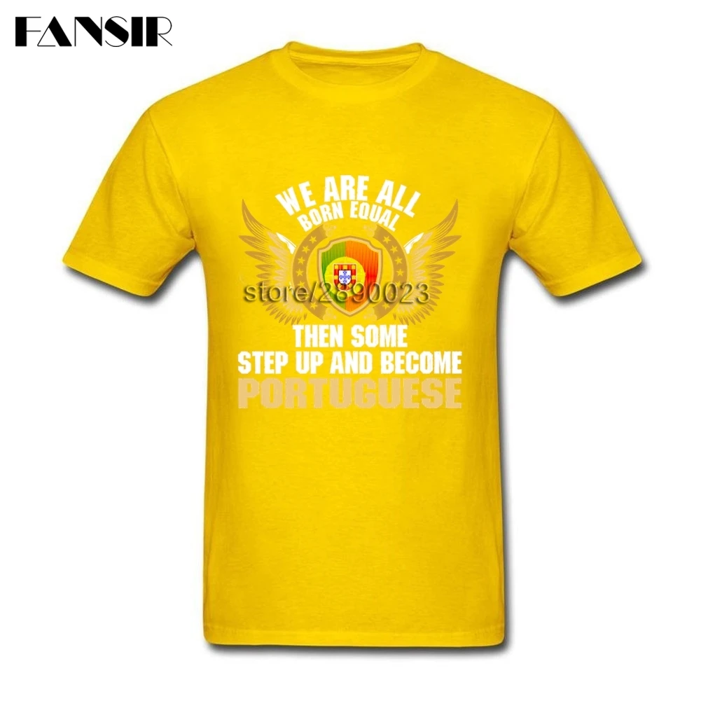 Men Tshirts Multi-color Short Sleeve O Neck Tshirt Boy Some Step Up And Become Portuguese Portugal Flag Guys Summer Tees | Мужская
