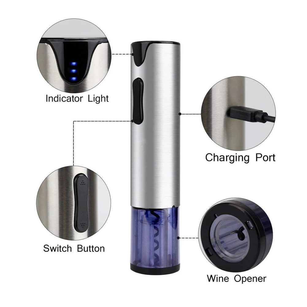 Электрическая открывалка для бутылок с Usb Зарядное устройство кабель