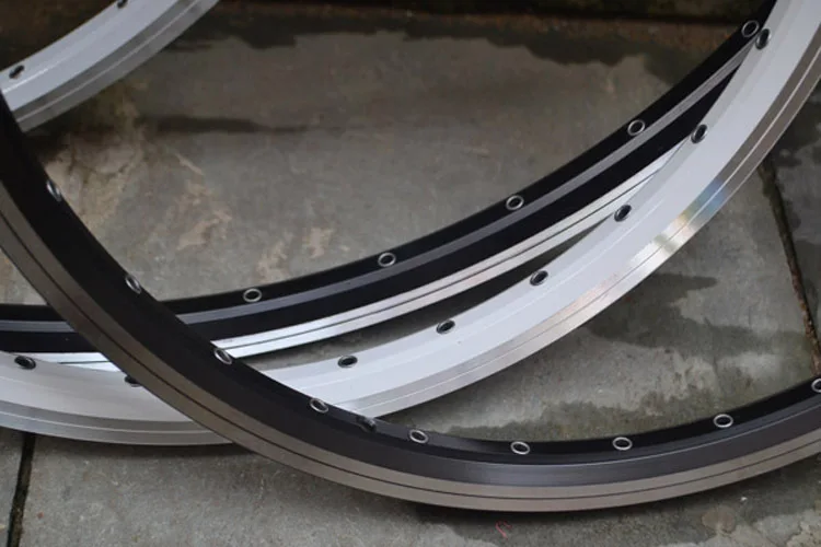 406 20 inch 28 Hole 32 V Brake Wheel Double-deck with Rivet Aluminum Alloy Bicycle Rim Wheelset Parts 2PCS/LOT | Спорт и развлечения