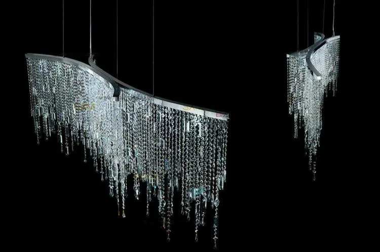 Люстра с кристаллами светодиодная настольная для гостиной спальни прохода |