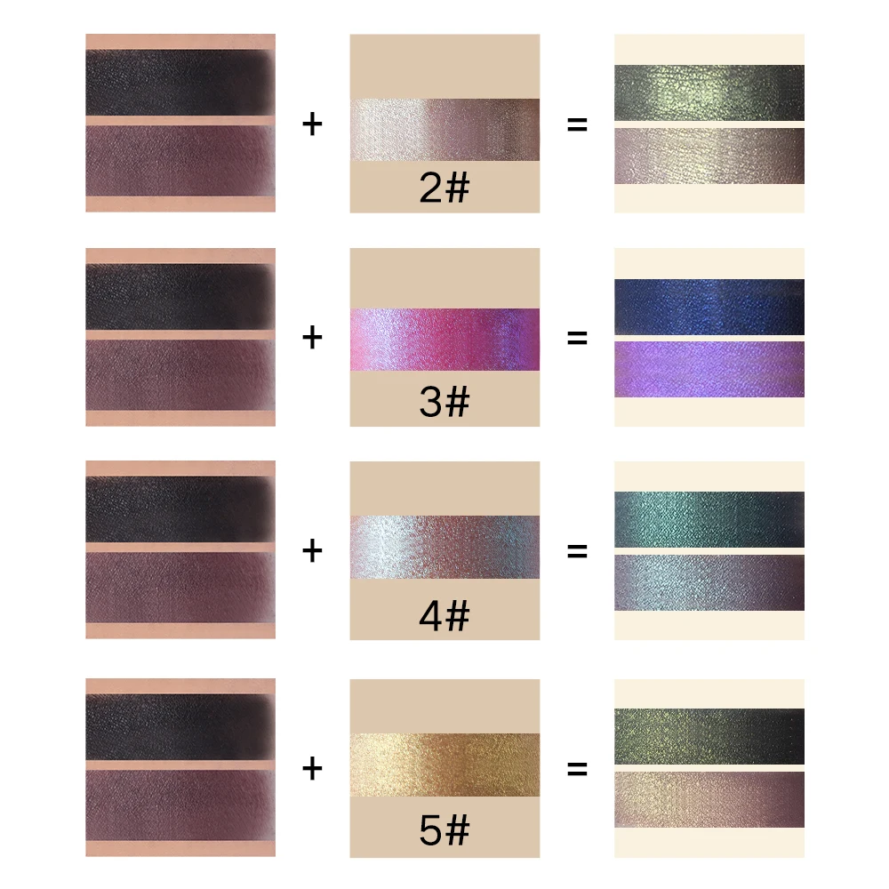UCANBE Duochrome Laser Polarized Eye Shadow Makeup Palette High-shine Glitter Highlighter Shimmer Brilliant Eyeshadow Powder